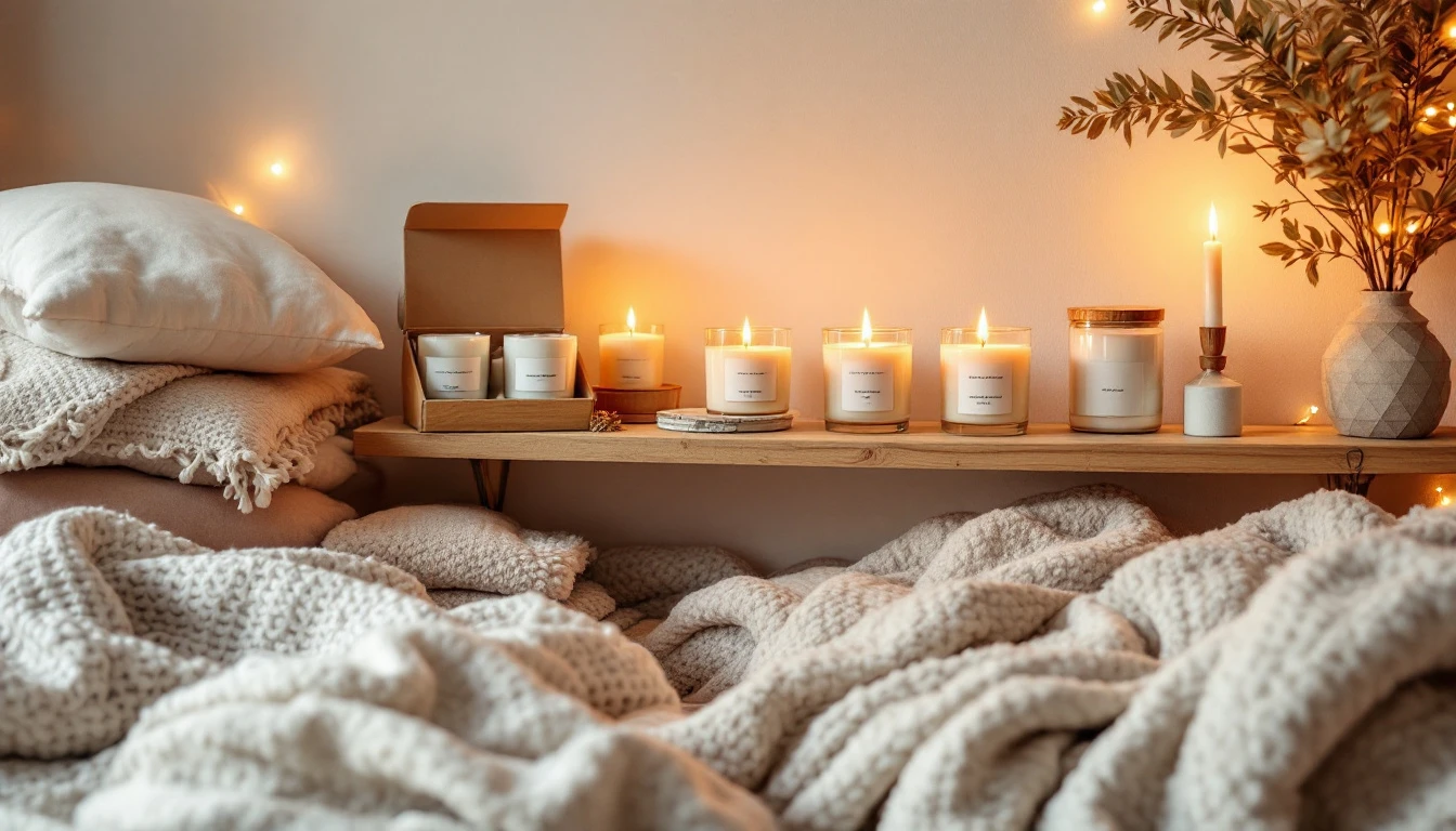 Hand-poured candles glowing